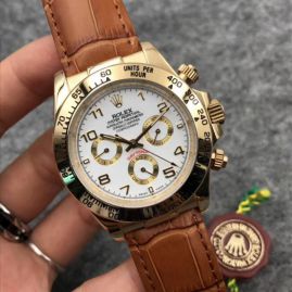 Picture of Rolex Ditona Brown Leather Rose Shell 40mm _SKU0906182328491580